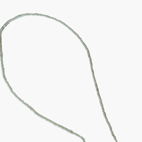 Handcrafted Beaded Eyeglass Holder Necklace Green Beads Grannycore - Picture 4 of 5